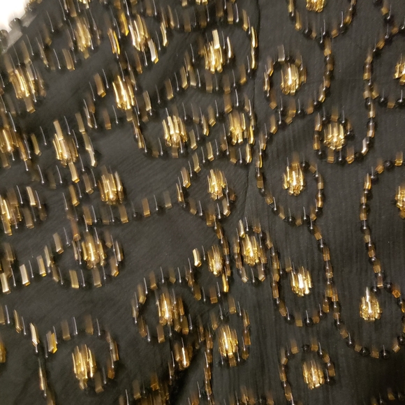 Womens Silk Beaded Top Zipper Back - Picture 3 of 6